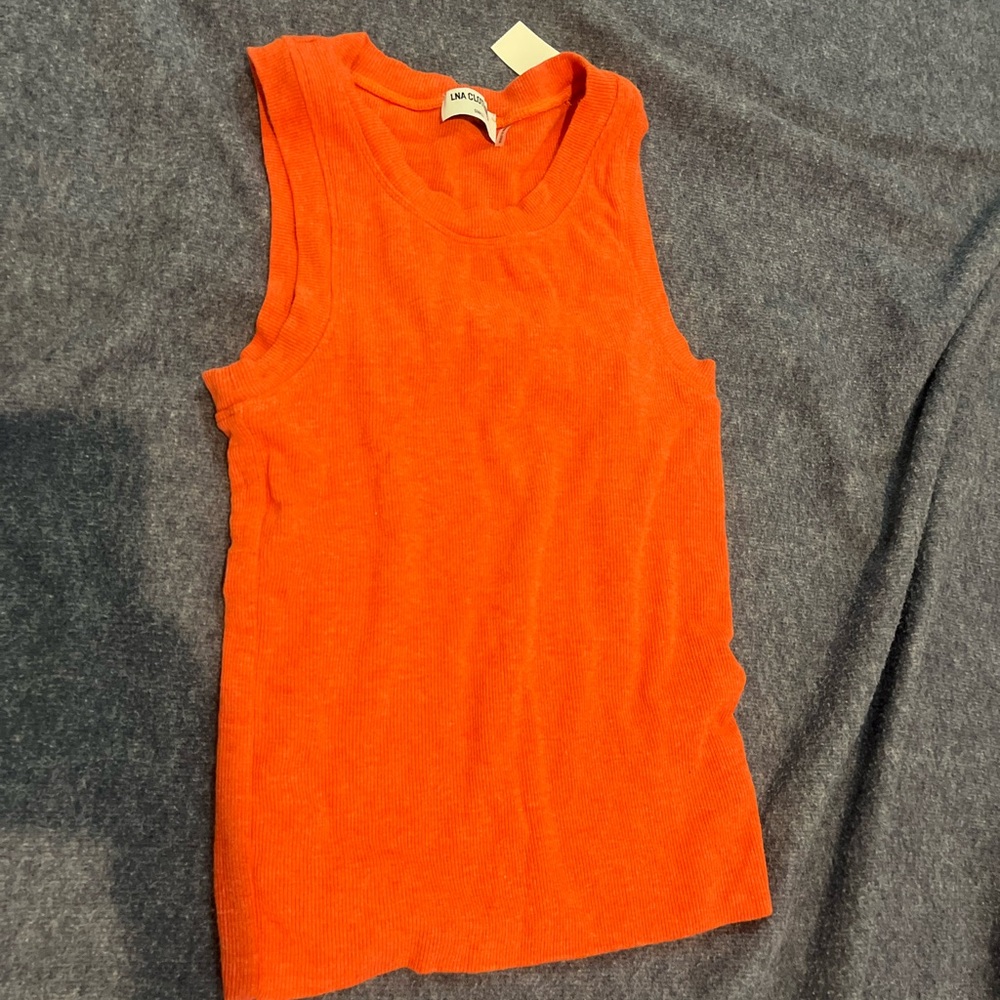 LNA Clothing, Double Lined Burnt Orange Tank Women’s Small